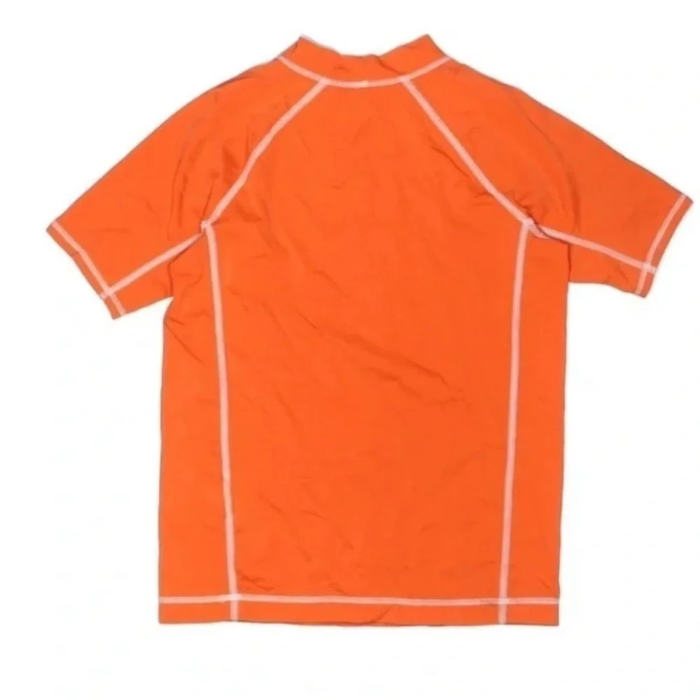❤️ 🆕 LANDS END Short Sleeve RashGuard Swim Top Boys Large 14/16